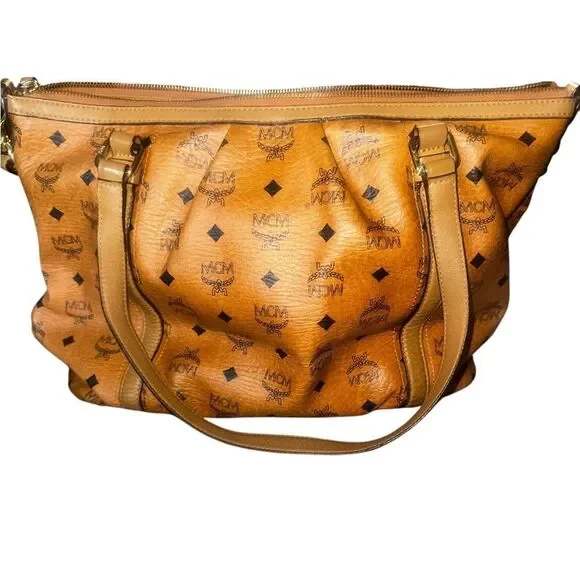 MCM Cognac Visetos Tote